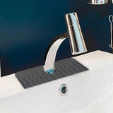 Maxbell Kitchen Faucet Absorbent Mat Sink Faucet Mat Reusable Silicone for Bathroom dark gray