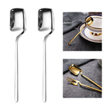 Maxbell 2 Pieces Espresso Spoon Cream Spoon for Dessert Wedding Kitchen  silver