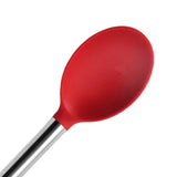 Maxbell Silicone Kitchen Serving Spoon Tablespoons Set for Party Kitchen Buffet Red Solid Spoon