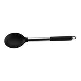 Maxbell Silicone Kitchen Serving Spoon Tablespoons Set for Party Kitchen Buffet Black Solid Spoon