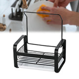 Maxbell Sink Caddy Sponge Holder Anti Slip Dishcloth Holder for Kitchen  Black L