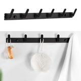 Maxbell Coat Rack Door Holder Rack 2 Ways Installation for Coat Hats Entrance Hall 6 Hooks