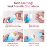 Maxbell Mini Oil Absorbing Volcanic Face Roller Facial Oil Removing for Office Blue
