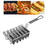 Maxbell Taco Fryer Kitchen Cooking Tool 4 Shells/6 Shells Pancake with Grip Handle 6 Shells V Shape