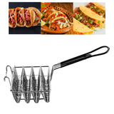 Maxbell Taco Fryer Kitchen Cooking Tool 4 Shells/6 Shells Pancake with Grip Handle 4 Shells V Shape