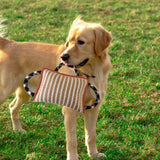 Maxbell Durable Dog Bite Pillow Tug Toy Puppy with 3 Handles Tug of War Training Red White