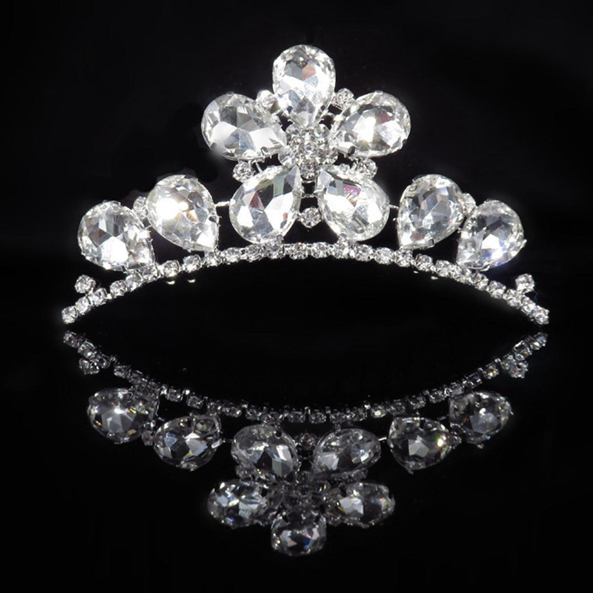 Maxbell Rhinestone Bridal tiara Crown with Combs Pin for Women Birthday Costume