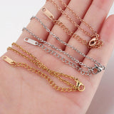 Maxbell Necklace Extension Tail Chain with Lobster Clasps Bracelet Rose Gold 1.5mm