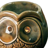 Maxbell Ceramic Owl Essential Oil Burner Tealight Holder Diffuser Furnace Wax Warmer Small Gray