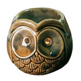 Maxbell Ceramic Owl Essential Oil Burner Tealight Holder Diffuser Furnace Wax Warmer Small Gray