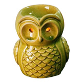 Maxbell Ceramic Owl Essential Oil Burner Tealight Holder Diffuser Furnace Wax Warmer Large Green