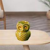 Maxbell Ceramic Owl Essential Oil Burner Tealight Holder Diffuser Furnace Wax Warmer Large Green