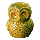 Maxbell Ceramic Owl Essential Oil Burner Tealight Holder Diffuser Furnace Wax Warmer Large Green