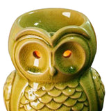 Maxbell Ceramic Owl Essential Oil Burner Tealight Holder Diffuser Furnace Wax Warmer Large Green