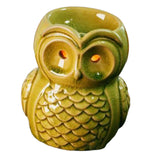 Maxbell Ceramic Owl Essential Oil Burner Tealight Holder Diffuser Furnace Wax Warmer Large Green