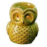 Maxbell Ceramic Owl Essential Oil Burner Tealight Holder Diffuser Furnace Wax Warmer Large Green