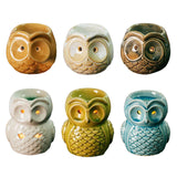 Maxbell Ceramic Owl Essential Oil Burner Tealight Holder Diffuser Furnace Wax Warmer Small Yellow