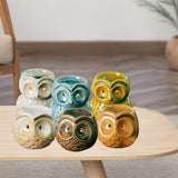 Maxbell Ceramic Owl Essential Oil Burner Tealight Holder Diffuser Furnace Wax Warmer Small Yellow