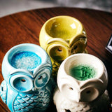 Maxbell Ceramic Owl Essential Oil Burner Tealight Holder Diffuser Furnace Wax Warmer Small Yellow