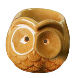 Maxbell Ceramic Owl Essential Oil Burner Tealight Holder Diffuser Furnace Wax Warmer Small Yellow