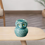 Maxbell Ceramic Owl Essential Oil Burner Tealight Holder Diffuser Furnace Wax Warmer Large Blue