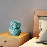 Maxbell Ceramic Owl Essential Oil Burner Tealight Holder Diffuser Furnace Wax Warmer Large Blue