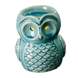 Maxbell Ceramic Owl Essential Oil Burner Tealight Holder Diffuser Furnace Wax Warmer Large Blue