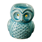 Maxbell Ceramic Owl Essential Oil Burner Tealight Holder Diffuser Furnace Wax Warmer Large Blue