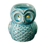 Maxbell Ceramic Owl Essential Oil Burner Tealight Holder Diffuser Furnace Wax Warmer Large Blue