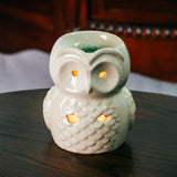 Maxbell Ceramic Owl Essential Oil Burner Tealight Holder Diffuser Furnace Wax Warmer Large White