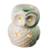 Maxbell Ceramic Owl Essential Oil Burner Tealight Holder Diffuser Furnace Wax Warmer Large White