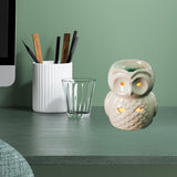 Maxbell Ceramic Owl Essential Oil Burner Tealight Holder Diffuser Furnace Wax Warmer Large White