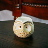 Maxbell Ceramic Owl Essential Oil Burner Tealight Holder Diffuser Furnace Wax Warmer Small White