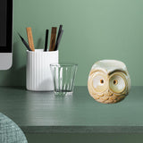 Maxbell Ceramic Owl Essential Oil Burner Tealight Holder Diffuser Furnace Wax Warmer Small White