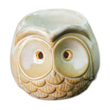 Maxbell Ceramic Owl Essential Oil Burner Tealight Holder Diffuser Furnace Wax Warmer Small White