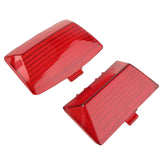 Maxbell 1 Pair Light Lens Cover Fender Tips Mud Guard for Harley Electra Glide Red