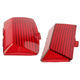 Maxbell 1 Pair Light Lens Cover Fender Tips Mud Guard for Harley Electra Glide Red