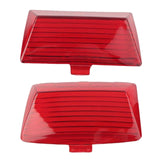 Maxbell 1 Pair Light Lens Cover Fender Tips Mud Guard for Harley Electra Glide Red