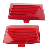 Maxbell 1 Pair Light Lens Cover Fender Tips Mud Guard for Harley Electra Glide Red