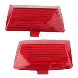 Maxbell 1 Pair Light Lens Cover Fender Tips Mud Guard for Harley Electra Glide Red