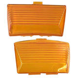 Maxbell 1 Pair Light Lens Cover Fender Tips Mud Guard for Harley Electra Glide Yellow