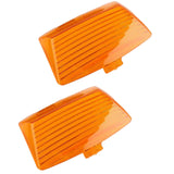 Maxbell 1 Pair Light Lens Cover Fender Tips Mud Guard for Harley Electra Glide Yellow