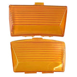 Maxbell 1 Pair Light Lens Cover Fender Tips Mud Guard for Harley Electra Glide Yellow