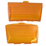 Maxbell 1 Pair Light Lens Cover Fender Tips Mud Guard for Harley Electra Glide Yellow