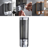 Maxbell Manual Hand Soap Dispenser Shampoo and Conditioner Dispenser Wall Mount Single Silver