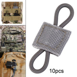 Maxbell Elastic 10Pcs Molle Webbing Buckle for PTT Antenna Wide Use Light Grey