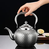 Maxbell Stainless Steel Teapot Blooming Loose Leaf Tea Pot Kung Fu Tea for Kitchen 1.5L Silver