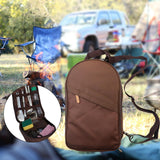 Maxbell Tableware Storage Bag Camping Cooking Utensils Barbecue  Brown