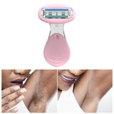 Maxbell Women Razor Non Slip Handle Shaving Razor Beauty Razor Portable Women Shaver Pink