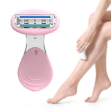 Maxbell Women Razor Non Slip Handle Shaving Razor Beauty Razor Portable Women Shaver Pink